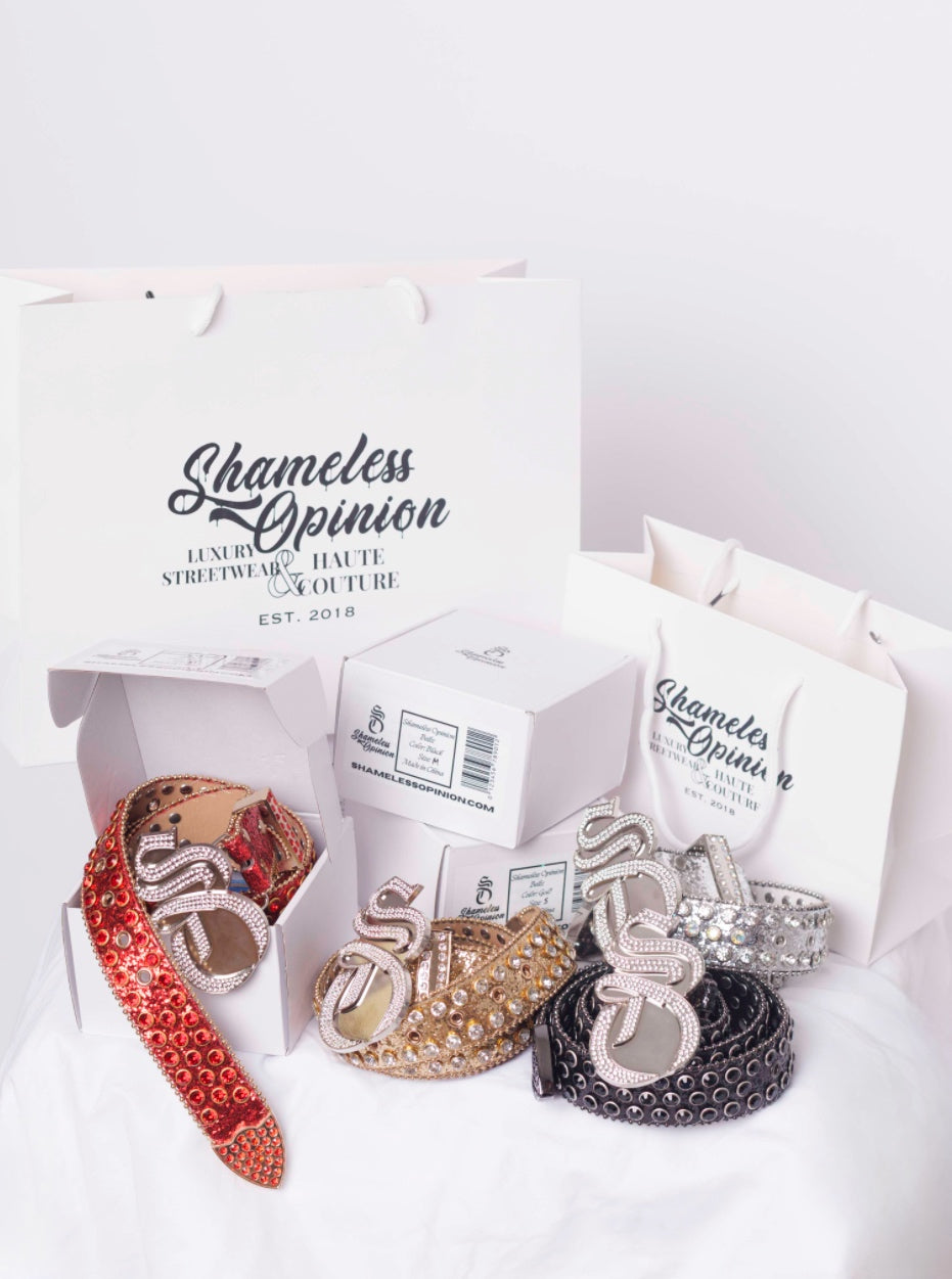 Shameless Opinion Rhinestone belts