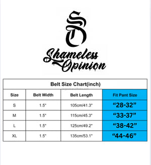Shameless Opinion Rhinestone belts